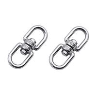 GLUK 2 Pcs Tiny 304 Stainless Steel Swivel Hook, Heavy Duty 5MM Double-Ended Swivel Hook Plant Hanger Basket Spinners for Hanging Plants Bird House