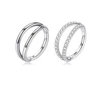 Glupez 1PC 16G 1.2MM 316L Surgical Steel Nose Septum Hinged Ring Clicker Thread Captive Ring Hoop Daith Helix Tragus Cartilage Earrings Body Piercing Jewelry for Men Women, 8 mm, Stainless Steel, no