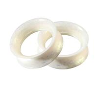Glupez 2PCS 4G-1” Soft Hard Natural Silicone Ear Gauges Double Flare Tunnels Thin Flexible Flesh Earrings Ear Expander Ear Stretcher Kit Hollow Colorful Body Piercing Jewelry, 12MM, Silicone, no