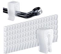 Gluposti Peg Hook Stoppers for 1/4 Pegboard Hooks and Slatwall, Clear Rectangular Inventory Control Clips, Peg Locks for Retail Hooks on Peg Board and Slat Wall Panels (100 Pack)