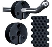 Gluposti Peg Hook Stoppers for 1/4 Pegboard Hooks & Slatwall Hooks, Black Round Rubber Inventory Control Clips, Pegboard Peg Locks for Retail Hooks on Peg Board & Slat Wall Panels (100 Black)