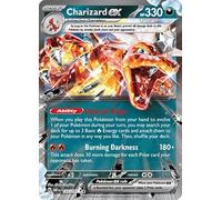 Glurak ex (Charizard ex) - OBF 125 - Obsidian Flames - Pokémon Single Card English - Tera Rare - Infernal Reign - Holo Ability