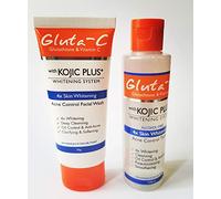 Gluta-C Kojic Whitening System Acne Control Facial Wash and Toner with Glutathione