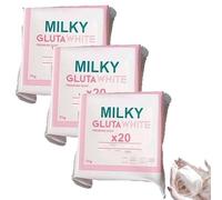 Gluta Milk soap, Milky Gluta White Soap 20x, Whitening Soap, Skin Brightening Soaps, Deep Cleanse, Exfoliate & Hydrated, 70g Glutamilk Whitening SOAP, Tone Cleansing Face and Body Bar (3)