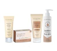 Glutathione Bath & Body Skincare Routine Combo | Set of 4 Kit | For Skin Brightening and Lightening | ( Face Wash + Face Cream + Body Lotion + Soap )