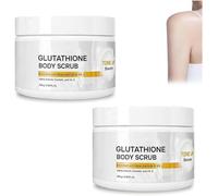 Glutathione Body Scrub & Tone Up Booster with Rosehip & Sea Salt,Exfoliating & Hydrating Body Scrub,Gentle Moisturizing Skin Care for Smooth & Radiant Look,Brightening Exfoliating Body Wash (2Pcs)