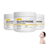 Glutathione Body Scrub with Rosehip & Sea Salt, Body Scrub Salt, Glutathione Skin Whitening, Exfoliating, Hydrating & Brightening Body Scrubs, Gentle Moisturizing Care, for Soft, Smooth Skin (3PC)