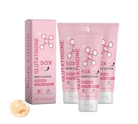 Glutathione Enriched Body Lotion， Brightening Moisturizer for Women Men， Hydrating Cream with Niacinamide, Hyaluronic Acid， Improves Dark Spots, Sensitive Skin Safe (3PCS)