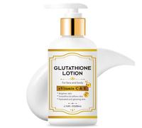 Glutathione Skin Whitening Brightening Body Lotion, Liposomal Glutathione Face & Body Moisturizer, with Vitamin C & E, for Hydrated Glowing Skin, Improves Elasticity, Fast Absorbing & Non Greasy 200ml