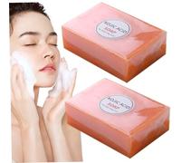 Glutathione Soap,Kojic Acid Soap 2Pcs Skin Whitening Rich Foaming 140g Kojic Soap Natural Organic Multi-usage Kojic Acid Soap for Face Back Legs Body