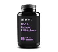 NAC and Glutathione | NAC N-Acetyl-Cysteine 300mg and Glutathione Reduced 250mg | Powerful Antioxidant | High Bioavailability & No Fillers | 120 Capsules | Zenement