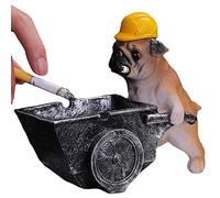 Glutchter Ashtray, Funny Ashtray, Dog Ashtray Modern for inside Office Living Room House Smoking Cigarettes,Yellow