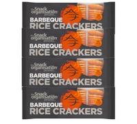 Gluten Free Barbeque Rice Crackers 100g, Pack Of 4, BBQ rice crackers, 111 calories per 1/4 pack serving, Baked Not Fried, 89% Fat Free, Suitable for vegetarians