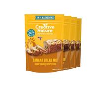 Gluten Free Cake Mix | Creative Nature Banana Bread Vegan Baking Mix | Nut Free, Dairy Free | Top 14 Allergen Free | 4 Pack