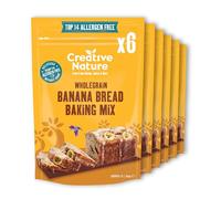 Gluten Free Cake Mix | Creative Nature Banana Bread Vegan Baking Mix | Nut Free, Dairy Free | Top 14 Allergen Free | 6 Pack