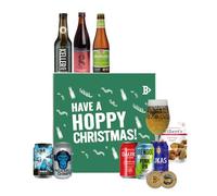 Gluten Free Craft Beer Happy Christmas Set - 8 Beers with Glass & Mr Filberts Snacks | Premium Gluten Free Beer Box | Festive Gift for Him or Her