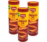 Gluten Free Curvies Bbq 170G X 3 Pack, Gluten free barbeque flavour potato snack, Source of Fibre, Palm Oil Free, perfect party snack