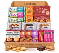 Gluten Free Hamper - 18 Sweet & Savoury Gluten Free Snacks Including Flapjacks, Brownies, Cookies, Cheese Bakes, Hot Chocolate & More - Coeliac Hamper by Lavarion