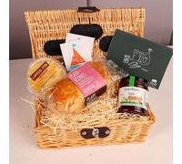 Gluten Free Hamper Afternoon Tea for 2 - Cream Tea Gift Set - Fresh GF Scones, Strawberry Jam, Clotted Cream & Devonshire Tea Bags Gluten Free Hamper Gifts for Women - Wicker Basket