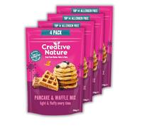 Gluten Free Pancake & Waffle Mix (4 x 266g) | Creative Nature Vegan Pancake Mix | Nut Free, Dairy Free | Top 14 Allergen Free | 4 Pack