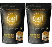 Gluten Free Scone Mix by CRUST - Easy-to-Bake Fluffy, Buttery Scones Fresh from the Oven - Delicious Gluten Free Snacks - Add Sweet or Savoury Fixings - 450g Package Scone Mix Makes 8 Large Scones