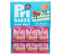 Gluten Free Snacks - On-the-Go Oat-Based, Low Calorie, Delicious Snacks for Adults - High Fibre, No Sugar, Low Fat Vegan Food w/Natural Ingredients - 6 pcs Raspberry Jam Oaty Pockets by Pri Bakes