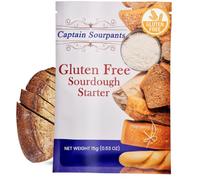 Gluten Free Sourdough Starter - Dehydrated Heirloom Style Sourdough Starter for Gluten Free Sourdough Bread, Pizza, Buns, Pancakes, Muffins | Easy to follow instructions. By Captain Sourpants