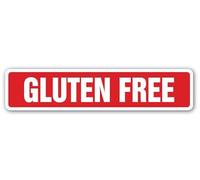GLUTEN FREE Street Sign Metal Plastic Decal corn potatoes rice tapioca diet