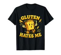 Gluten Hates Me Funny Gluten Intolerance Celiac Disease T-Shirt