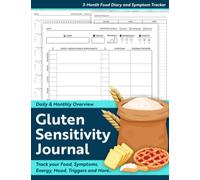 Gluten Sensitivity Journal: 3-Month Food Diary and Symptom Tracker | 8.5”x11” | Blue