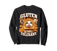 Gluten Tolerant Meme Cats Bread Pun Carb Dad Joke Sweatshirt