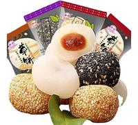Glutinous rice cake, dry black sesame mochi rice dumpling, mixed taste pastry snacks, healthy＆nutritious snacks, instant breakfast, cakes and sweets, mixed snacks, Chinese food (4 Flavor Mix,1000g)