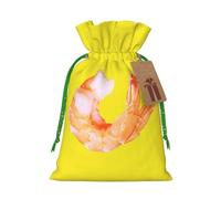 Glutton Shrimps Print Christmas Drawstring Gift Bags Birthday Sacks With For Xmas Wedding Party Favors