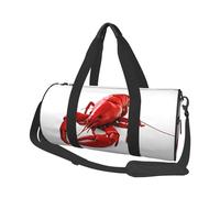 Glutton Shrimps Print Travel Duffel Bag, Foldable Gym Bag Overnight Weekend Bags for Women, Large Holdall Bag Cabin Bag for Sports and Travel
