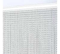 Gluwoer Aluminium Chain Curtain 100 x 210cm Metal Door Fly Screens Insect Control Curtain for Doorways (Grey)