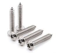 Glvaner M6 x 20mm (50 pcs) Button Head Torx Security Sheet Metal Screws, 304 Stainless Steel 18-8 Tamper Resistant Self Tapping Screws, Anti-Theft Tamper Proof Wood Screws with Bit T30