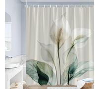 GLWDMB 1 Piece 150x180CM Elegant Calla Lily Printed Shower Curtain With Hook, Polyester, for Windows And Walls, Bathtub, Bathroom, Machine Washable, All Season Universal