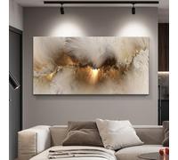 GLWDMB 1 Piece 30x60cm Yellow Abstract Thundering Clouds Canvas Paintings, Wall Art Poster and Prints, Wall Picture for Living Room, Bedroom, Dining Room, Office（without frame）