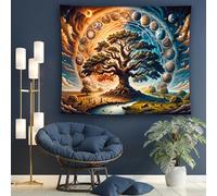 GLWDMB 1 Piece|Cosmic Tree Tapestry, Polyester Wall Hanging with Celestial Design, for Living Room, Bedroom, Office Decor|230x150CM