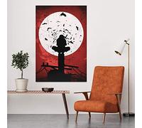 GLWDMB Canvas Posters Canvas Prints Itachi Uchiha Bloodmoon Living Room Bedroom Posters Painting - Unframed, 1 Piece