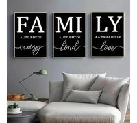 GLWDMB Wall Art Family Writing Wall Painting Set, Canvas Prints and Posters, Wall Pictures for Living Room Bedroom(with inner frame)