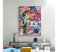 GLWDME Banksy Artwork DREAM BIG DREAMS Graffiti Art Canvas Paintings on the Wall Modern Street Art Posters and Prints for Home Decor Unframed, 1 Piece