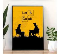 GLWDME Let's Cook Canvas Wall Art, Bedroom Pictures, Posters and Prints, Wall Painting for Living Room(with Inner frame)