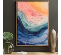 GLWDMH 1 Piece 60x80cm Inspirational Watercolor Motivational Breathing Quotes Canvas Paintings, Wall Art Poster and Prints, Wall Picture for Living Room, Bedroom, Dining Room（without frame）