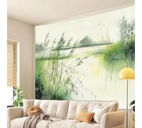 GLWDMH 150x130CM Reeds Swaying in The Wind Tapestry, Wall Hanging, Polyester Tapestries, for Bedroom, Office, Dorm, Party Decor, with Installation Package