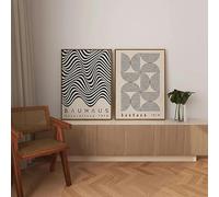 GLWDMH 2 Pieces 40x60cm Vintage Bauhaus Canvas Paintings, Wall Art Poster and Prints, Wall Picture for Living Room, Bedroom, Dining Room, Office（without frame）