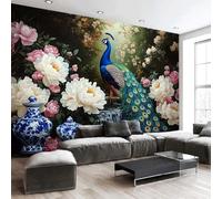 GLWDMH 230x150CM Peacock and Floral Tapestry, Background Cloth, Polyester Wall Hanging, for Bedroom, Office, Dorm, Party Decor, with Installation Package