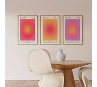 GLWDMH 3 Pieces 20x30cm Angel Numbers Gradient Canvas Paintings, Wall Art Poster and Prints, Wall Picture for Living Room, Bedroom, Dining Room, Office（without frame）