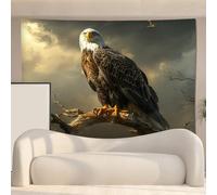 GLWDMH Bald Eagle Background Cloth, Tapestry Wall Hanging, Polyester Tapestries, for Bedroom, Office, Dorm, Party Decor