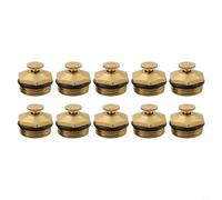 Glwei 10 Pack Brass Mist Nozzles 1/2" DN15 Garden Irrigation Sprinkler Heads for Lawn Cooling Atomizing Spray Water Saving